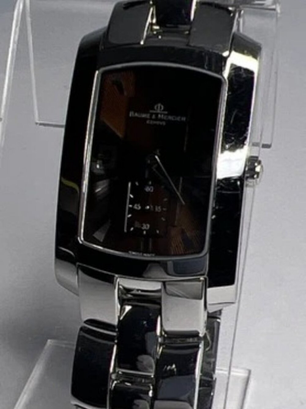 Baume Mercier Hampton 26mm 65310 Sub Second Quartz Brown Dial Men's Watch